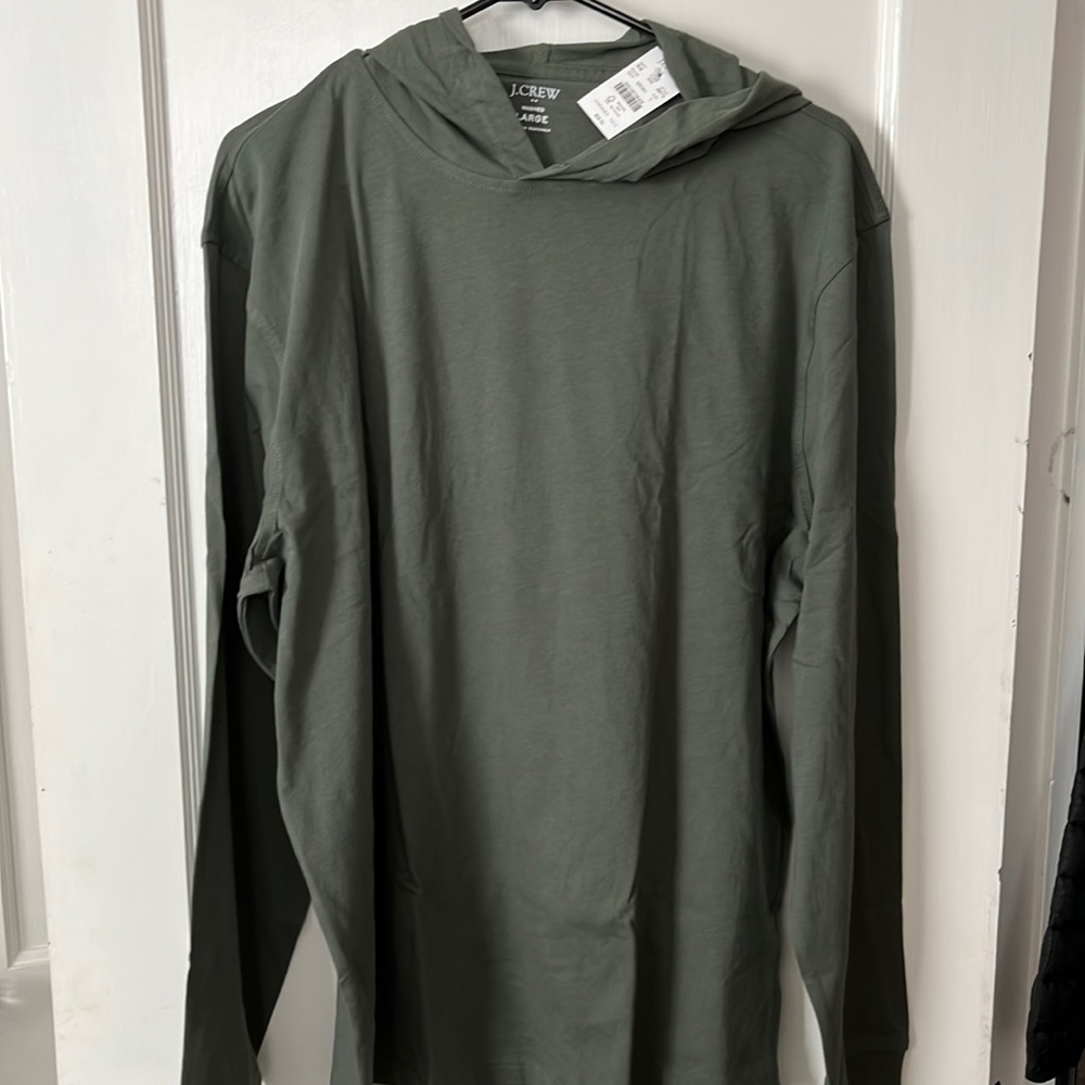 New J Crew Long Sleeve Hoodie Shirt